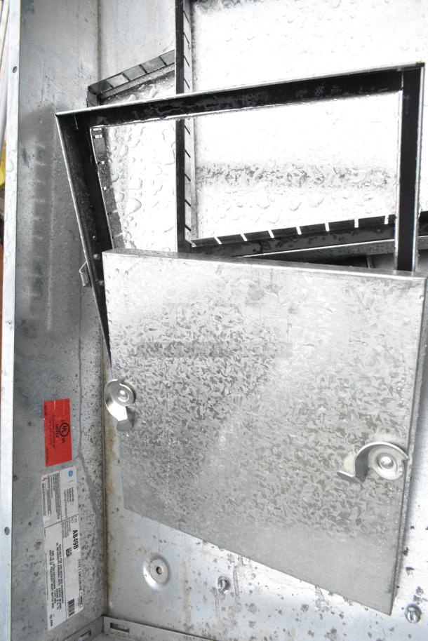 14 various electrical items including AL MC-AL cable, GE TM30DC3, Hubbell DS120W switch, and metal panels. Visible labels indicate specifications.