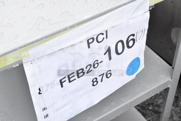 BRAND NEW SCRATCH AND DENT Lavex 48" x 24" x 35" steel utility cart, fully welded, with visible PCI label FEB26-106.