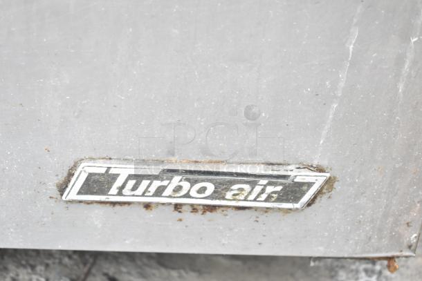 Turbo Air TUR-28SD commercial cooler, single door, undercounter design on casters, 115V, 1 phase. Visible brand label.