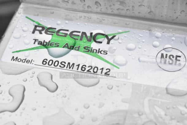 BRAND NEW Regency 600SM162012 stainless steel mop sink, 25"x20"x16" bowl, NSF-certified, scratch and dent condition.