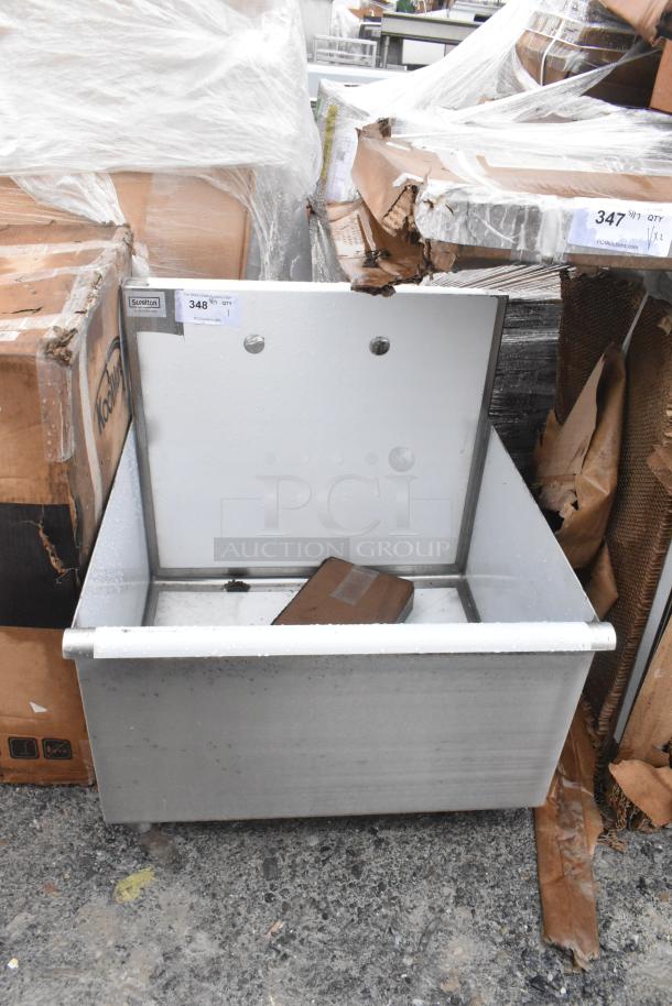 Brand new Steelton 522US12421 utility sink, 24"x21"x14". Scratch and dent condition, designed for 8" center faucet.