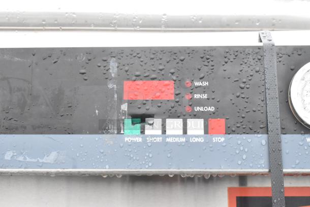 Douglas SD-20-ELEL Commercial Pot and Pan Washer control panel, 480V, 3 Phase. Shows wash, rinse, unload options.