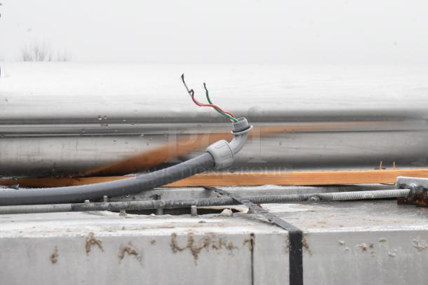 Douglas SD-20-ELEL pot and pan washer, 480V, 3-phase. Visible wires and metal components, likely requiring repair.