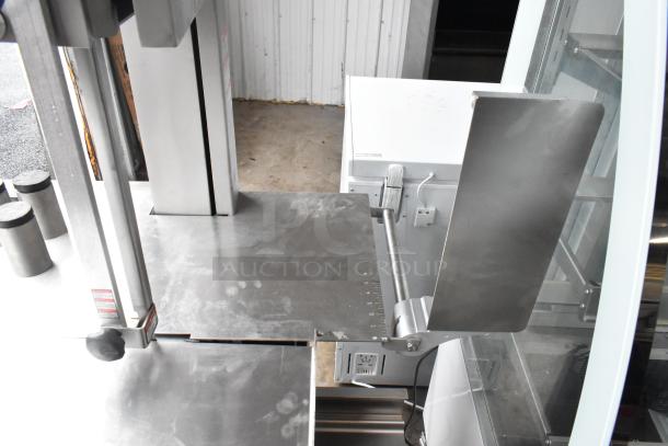 2025 Pro-Cut KS-120 vertical band meat saw, 120" blade, stainless steel, 220V, 3 phase, commercial floor model, excellent condition.