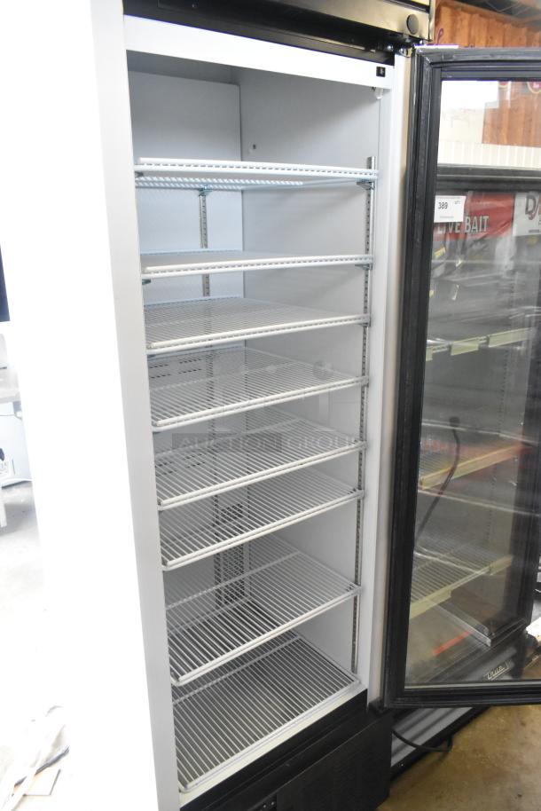 2019 Habco SE18 Commercial Cooler, single door, 115V, 1 Phase, open door with seven wire shelves, excellent condition.