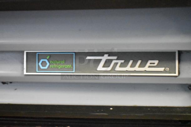 2017 True GDM-12-HC-LD commercial cooler label with "natural refrigerant" marking, emphasizing eco-friendly feature.