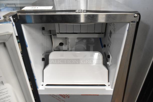 2024 Hoshizaki AM-50BAJ-DS Top Hat Cuber Icemaker, 115V. Interior view, stainless steel, excellent condition.