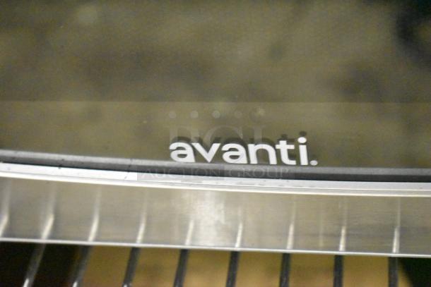 Avanti MT116V4M Countertop Microwave Oven with logo visible on the front. 120 Volts, 1 Phase.