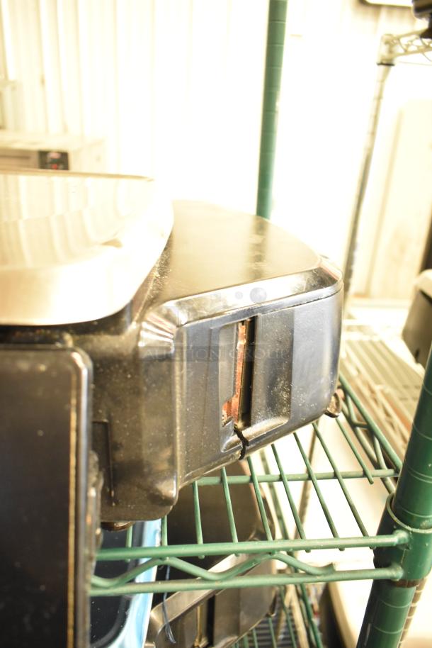 2017 Hobart HTi-7LH26 metal commercial countertop food portioning scale, no power cord, 120/208-240V, 1 phase, tested working.