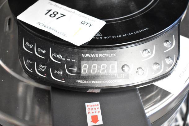 Nuwave 30501 Countertop Single Burner Induction Range, 115 Volts, 1 Phase. Features digital display and control buttons.