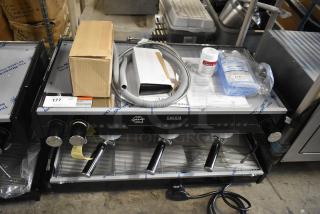 Gaggia MGV293NPU Vetro Black 3 Group Espresso Machine, new, slight scratches, 220/230V, accessories included.