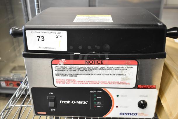 BRAND NEW Nemco 6625B Fresh-O-Matic rethermalizer, 2023 model, 120V, scratch and dent, control panel with status lights.