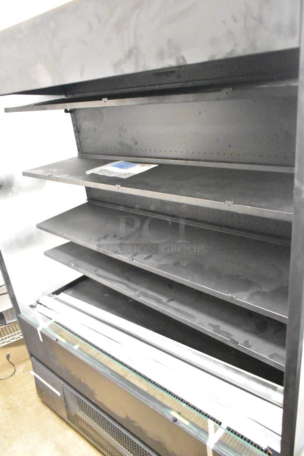 Brand new Avantco 193VOA60B vertical open air merchandiser, extra deep, black, LED lighting, 115V, scratch and dent.