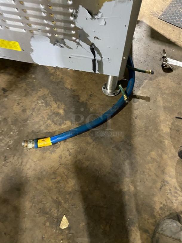 Cleveland Range 24CGA6.2S dual compartment convection steamer with SureCook controls, built-in pan racks, on legs.