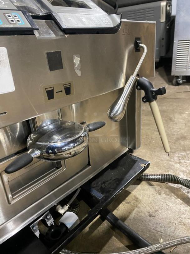 Thermoplan Mastrena CS2 espresso machine, stainless steel, 2018 model with bean hopper, commercial countertop, serial 40-148773.