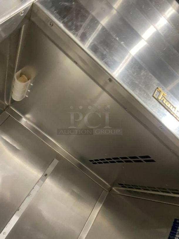 Traulsen commercial stainless steel roll-in refrigerator, Model RRI132LUT, pristine condition, visible Traulsen logo.