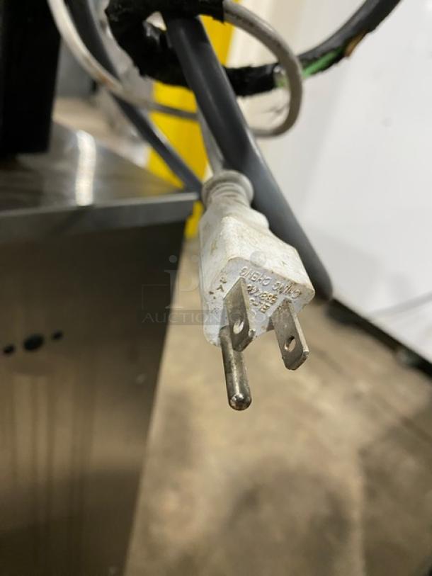 Hatco Toast-Qwik Series commercial stainless steel conveyor toaster plug and power cord detail, good condition.