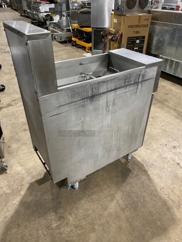 Pitco SRTE 16.5-gal stainless steel pasta cooker/rethermalizer with backsplash, digital control, on legs, 208V, 1-phase.