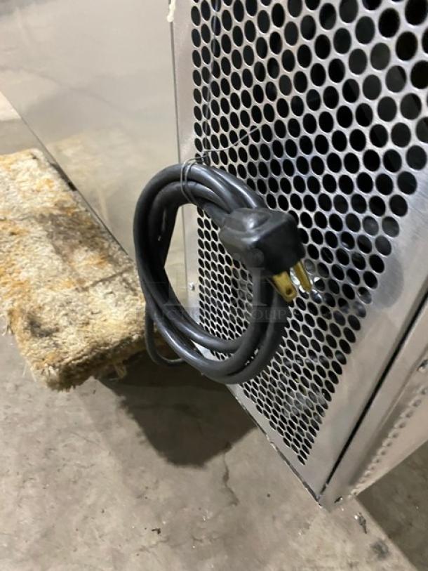 True Commercial 2-Door Back Bar Cooler, stainless steel, model TBB-24-48S. Features black-coated wired rack.