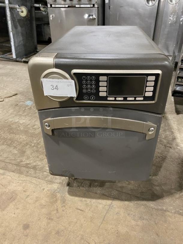 TurboChef Model NGO commercial rapid cook oven with digital controls, electric-powered, on legs, in used condition.
