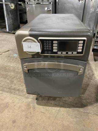 TurboChef Model NGO commercial rapid cook oven with digital controls, electric-powered, on legs, in used condition.