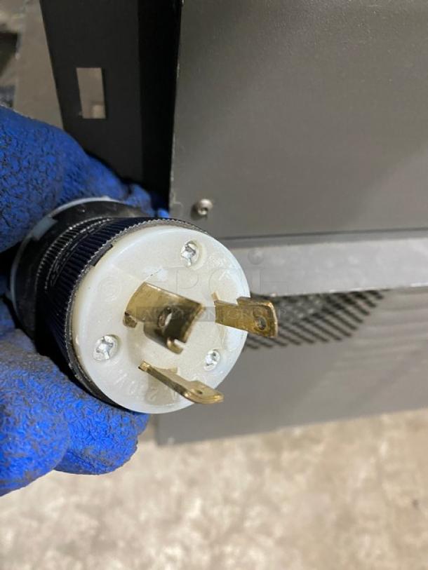 TurboChef Model NGO electric rapid cook oven plug, SN NGOD30390, shown with digital push controls and legs.