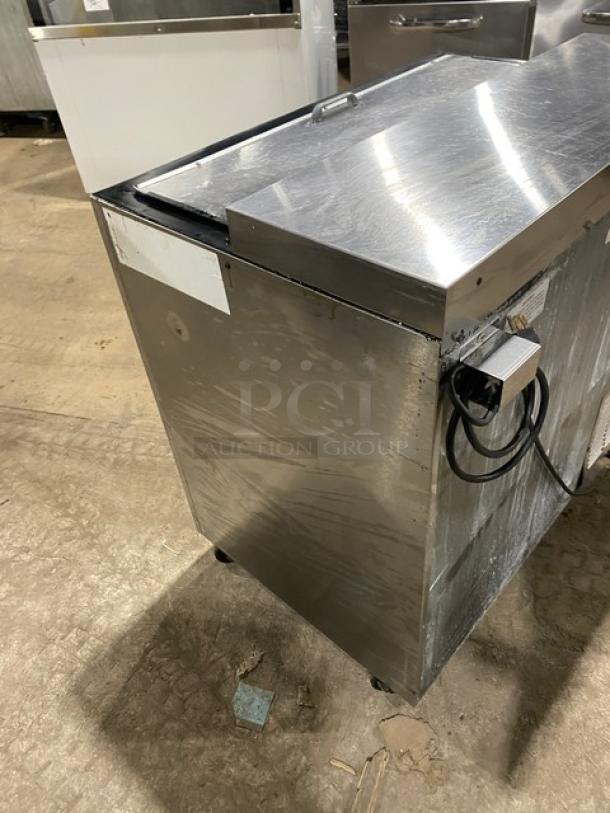 Perlick FR36 stainless steel glass chiller/froster, commercial grade, on casters, 115V 1 Phase, SN: 715648.