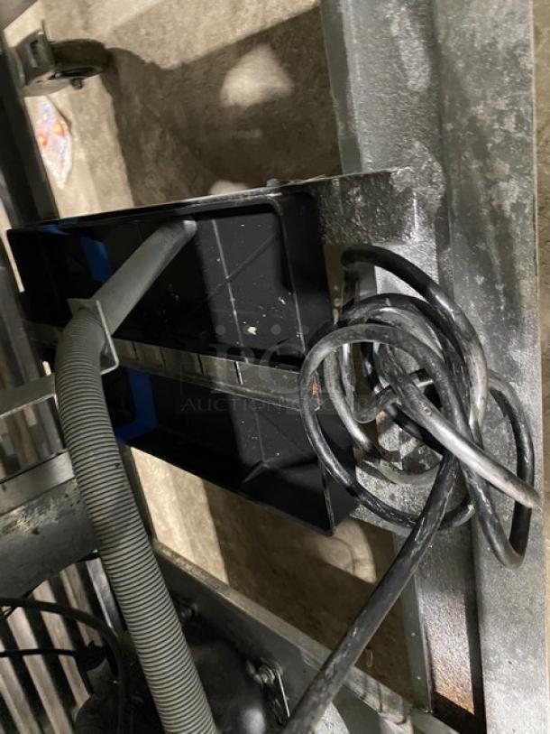 Alt text: Atosa B Series commercial stainless steel refrigerator with double glass swing doors, Model MCF8707, on casters.