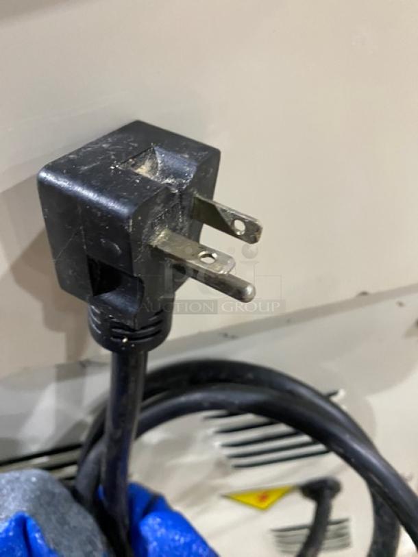 Eurodib spiral dough mixer, model LM50, 220V, single speed, with stainless steel bowl, visible power cord plug.