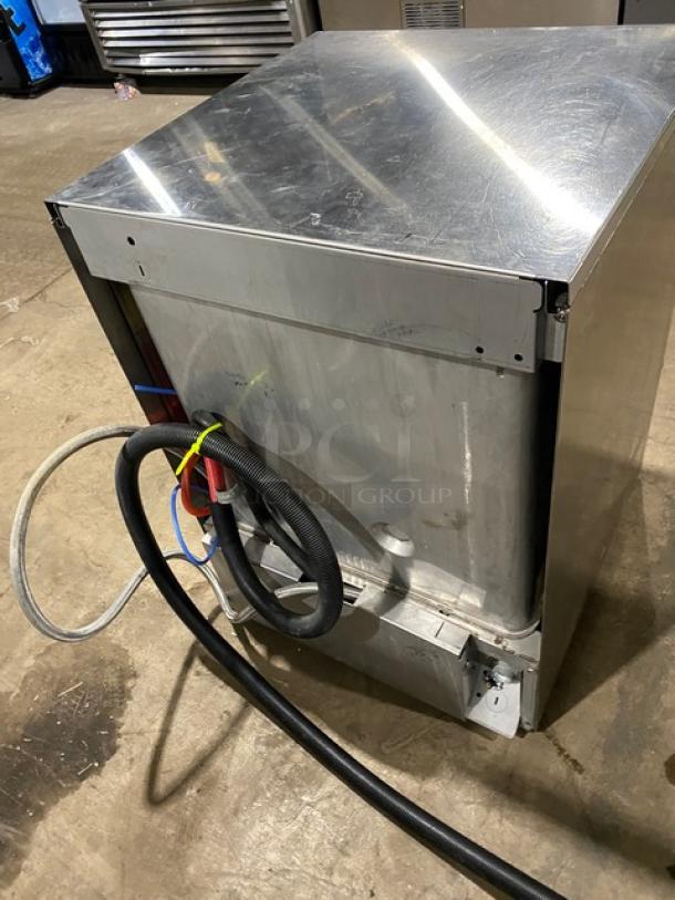 Hobart LXEH commercial stainless steel undercounter dishwasher, new body style, Model LXEH, 120/208-240V, 1 phase, SN: 23-1147-931.