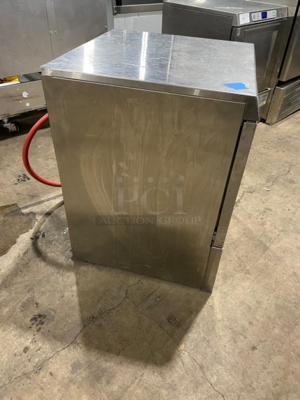 Hobart LXEH commercial stainless steel undercounter dishwasher, new body style, high temperature, 120/208-240V, used condition.