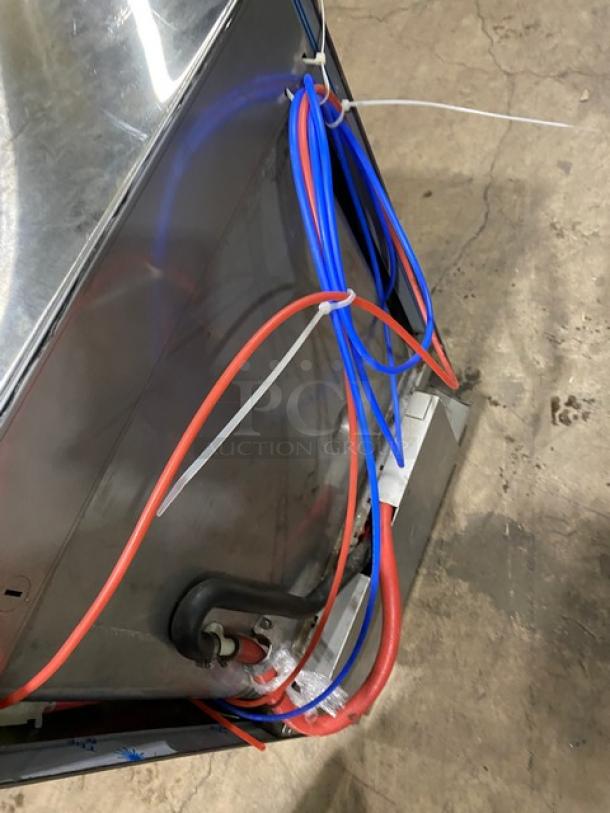 Hobart LXEH undercounter high temperature dishwasher with visible wiring, stainless steel exterior, 120/208-240V, 1 phase.