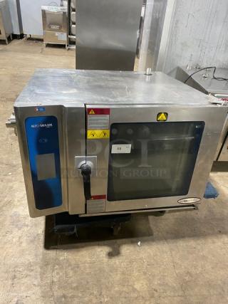 Alto-Shaam 714ESISK combi convection oven, stainless steel, electric, 208-240V 3 Phase, visible labels, used condition.