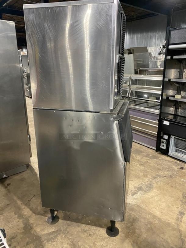 Hoshizaki KM-515MAH stainless steel ice maker, air-cooled, electric, includes bin, commercial use, 120V, 1 phase.