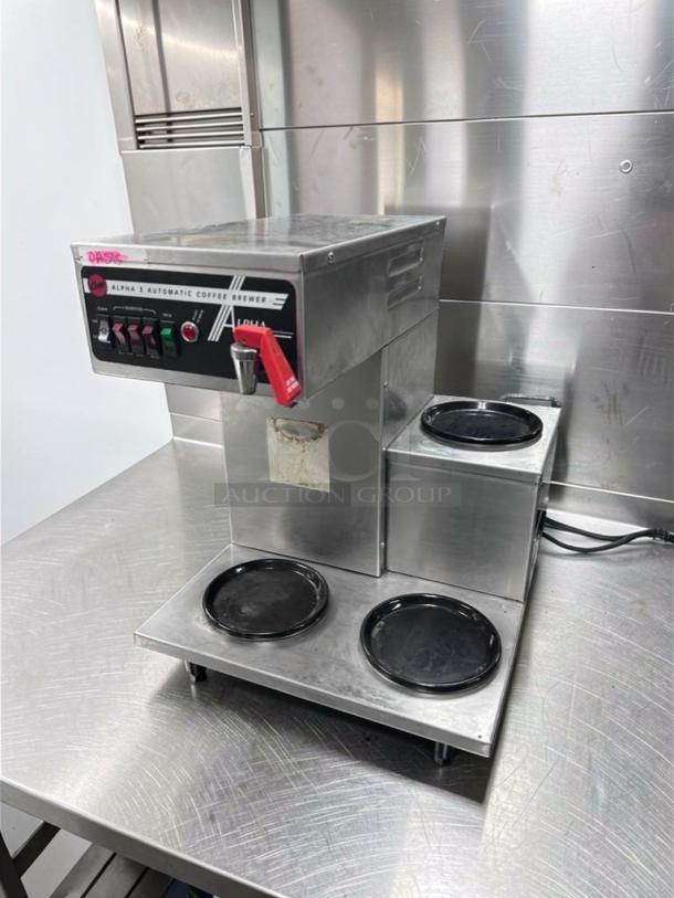 Wilbur Curtis Alpha AP-1D automatic coffee brewer in exceptional condition, NSF certified, 120V, fully tested and operational.