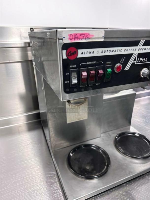 Wilbur Curtis Alpha AP-1D coffee brewer, excellent condition, tested, NSF certified, 120V, commercial use, USA-made.