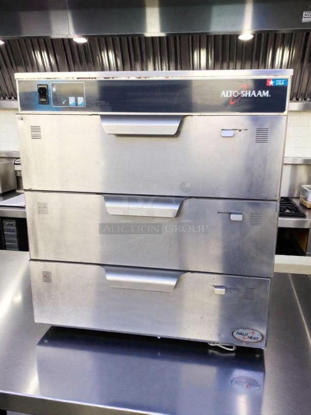 Premium Alto-Shaam 500-3D commercial warming drawer with Halo Heat, 120V, fully tested. Stainless steel, excellent condition.