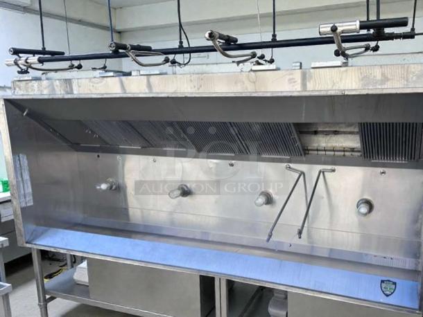 CaptiveAire 12.5 FT Type I Kitchen Exhaust Hood, stainless steel, premium condition, fully tested, Model CAP-L-EXH-0467.