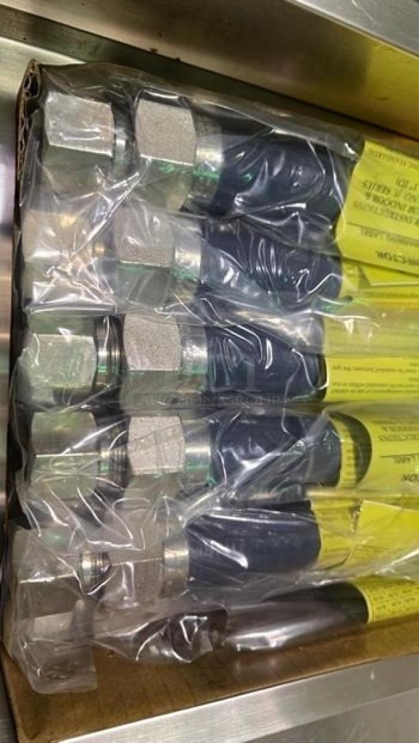 Pack of 10 NAKS NK-S-36 gas connector hoses, 36" length, 3/4" MIP × 3/4" FIP, fully tested, North American Kitchen Solutions.