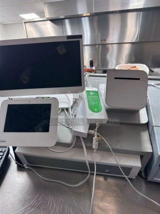 Clover POS Station System with touchscreen register, receipt printer, and customer display. Fully tested, excellent condition.