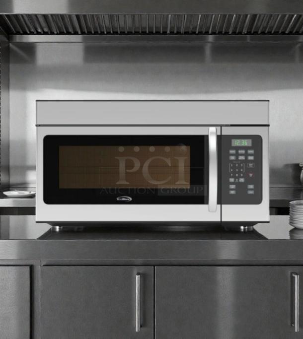 Brand new KoolMore KM-MOT-1SS over-the-range microwave, 1.6 cu. ft., stainless steel, UL listed, in original box.