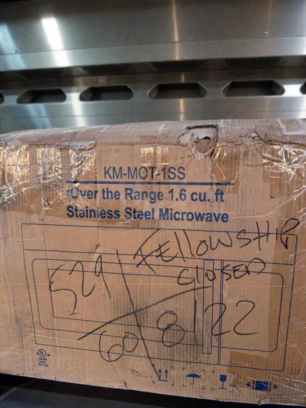 Brand new KoolMore KM-MOT-1SS over-the-range 1.6 cu. ft. stainless steel microwave in original box. UL Listed, never used.