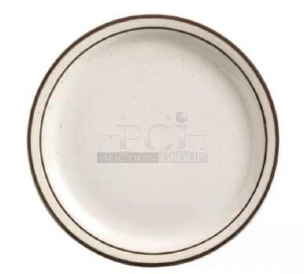 Brand new Ultima DSD-5 dessert plates, 5 1/4", dessert sand color, restaurant grade, sealed box of 72, World Tableware.