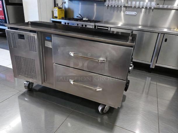 Randell 20048-513 low-profile refrigerated equipment stand, 48 in, stainless steel, UL & NSF listed, excellent condition.