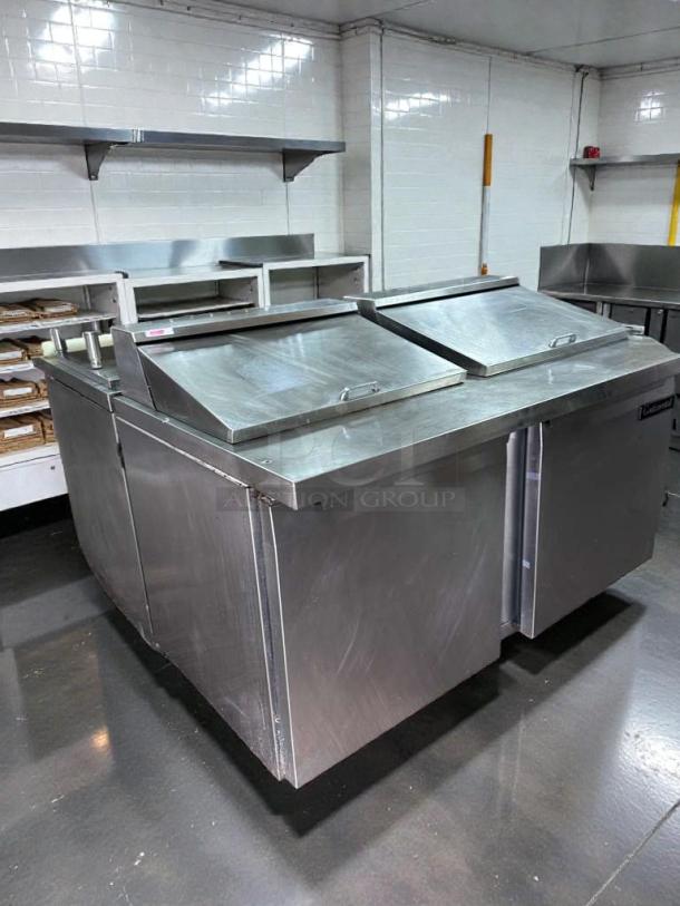 Refrigerated prep table, stainless steel, Continental, excellent condition, NSF & UL listed, model CON-L-PREP-0388.
