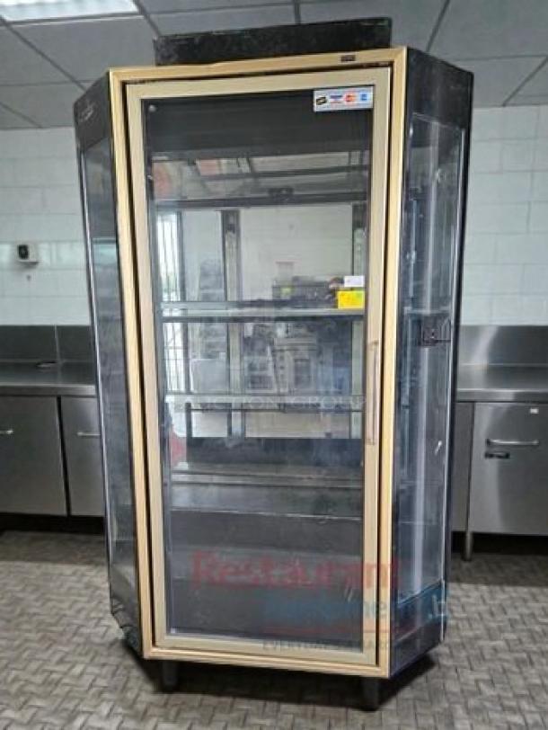 Pristine Commercial Glass Door Display Refrigerator, single door, GLS-L-REF-0379, fully tested, excellent condition.
