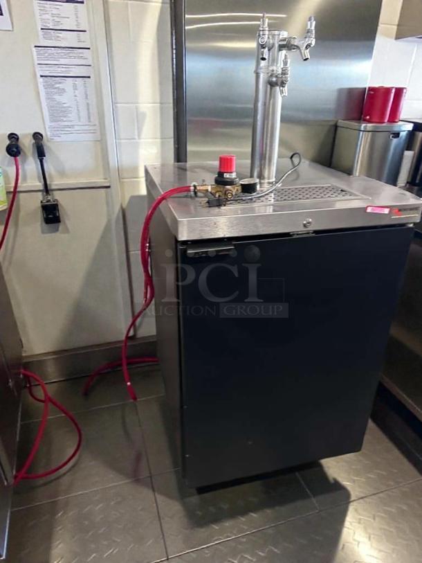 Micro Matic Commercial Beer Kegerator in stainless steel with dual tap system. Outstanding condition, fully tested.