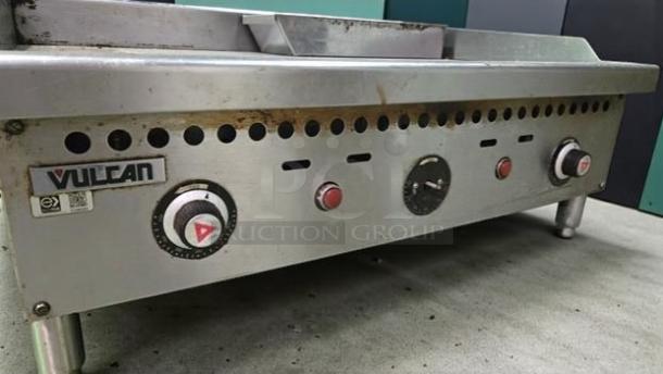 Vulcan Commercial Gas Countertop Griddle, heavy-duty, stainless steel, fully tested, operational, branded controls visible.