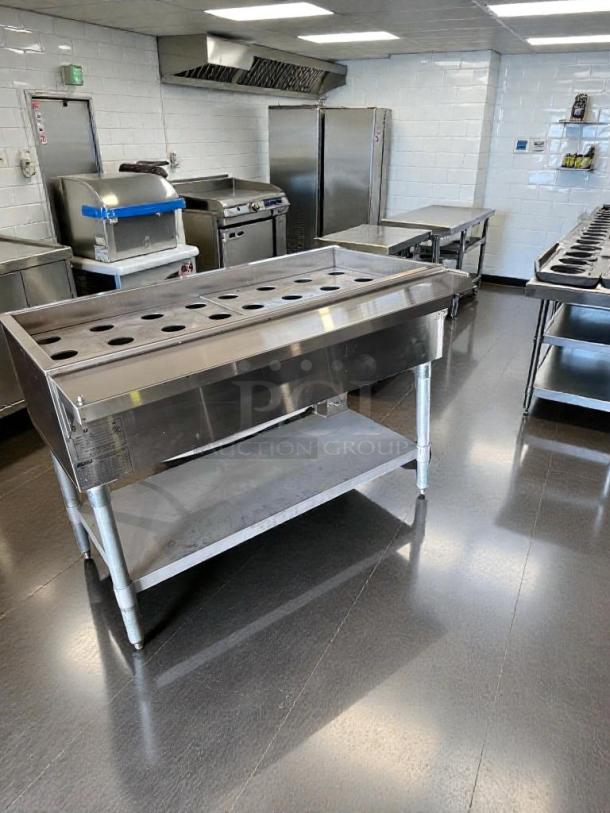 Eagle Group WT3-240 stainless steel steam table, 72", superior condition, UL & NSF listed, fully tested, Clayton, Delaware.