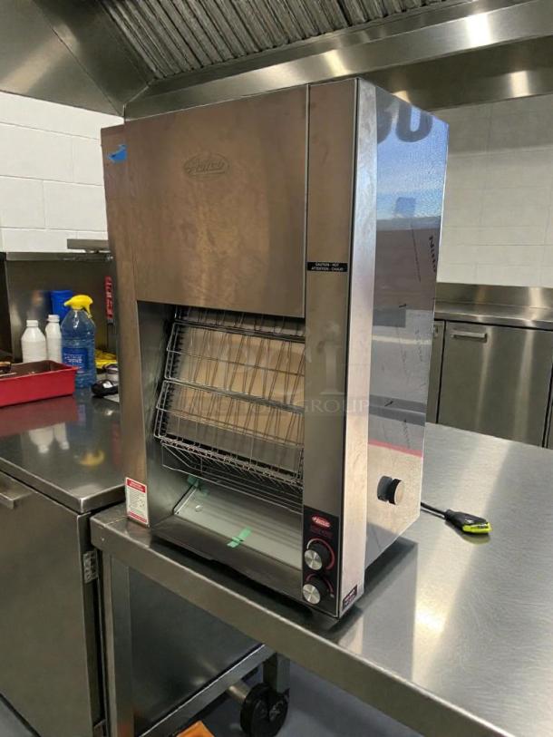 Hatco TK-100 commercial conveyor toaster, 208V, UL & NSF listed, premium condition, stainless steel, tested, operational.